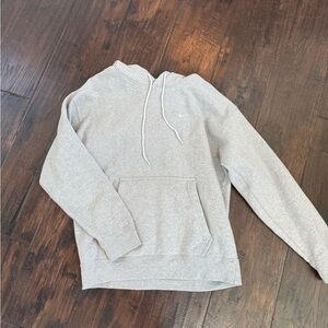 Nike Gray Drawstring Fleece Hoodie M